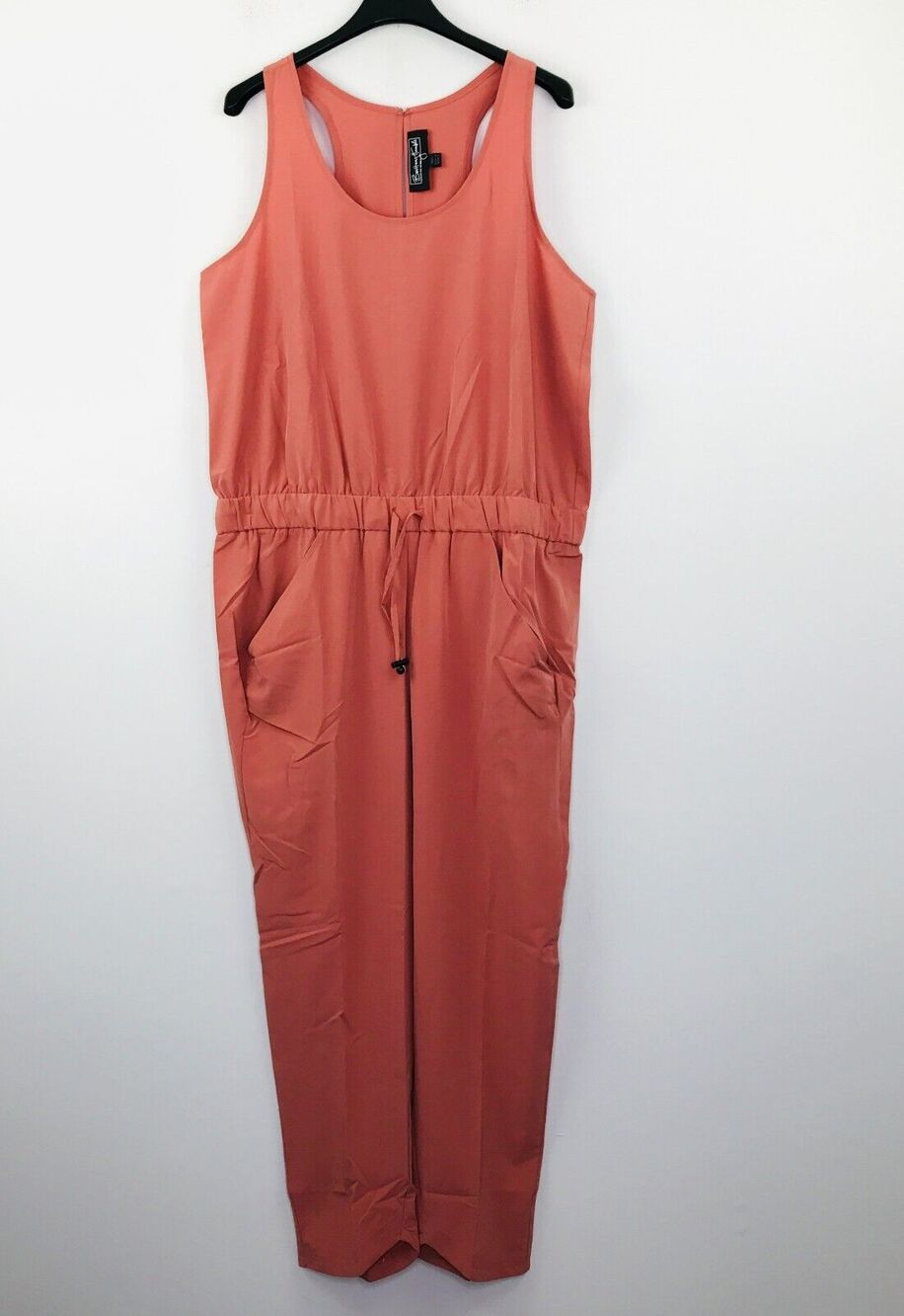 Brittany Humble Women's Large Jumpsuit Pink Sleeveless Racerback NWOT CF27